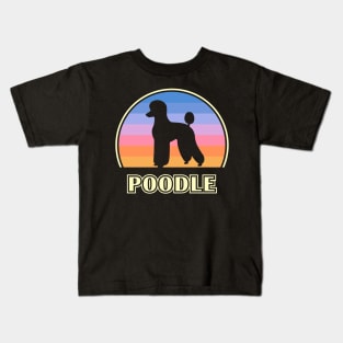 Poodle Vintage Sunset Dog Kids T-Shirt